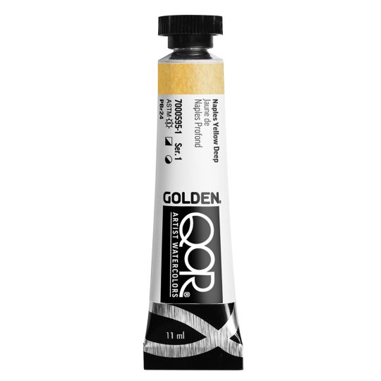 Jaune de Naples profond - aquarelle Artist Tube 11ml QoR