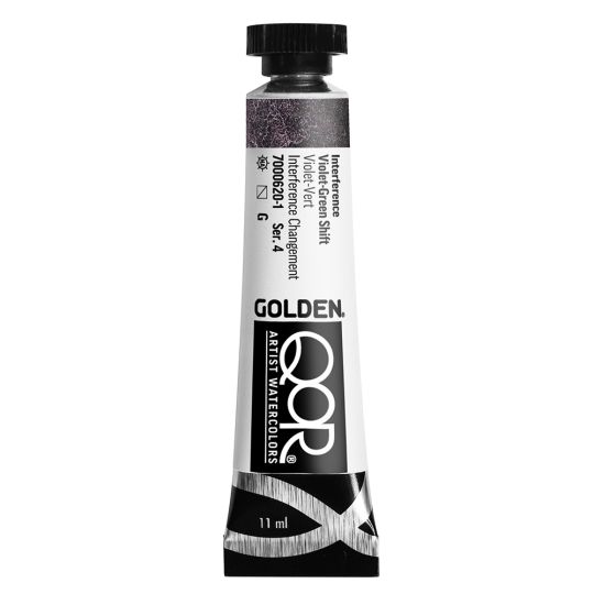 Violet vert interférence  - aquarelle Artist Tube 11ml QoR