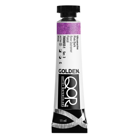 Rose Outremer foncée  - aquarelle Artist Tube 11ml QoR