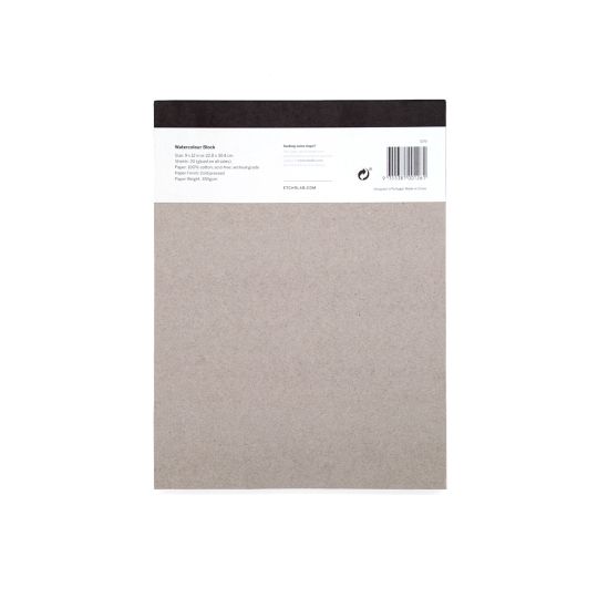 Bloc aquarelle 100% coton Etchr 22.8x30.4 350g 20f grain fin