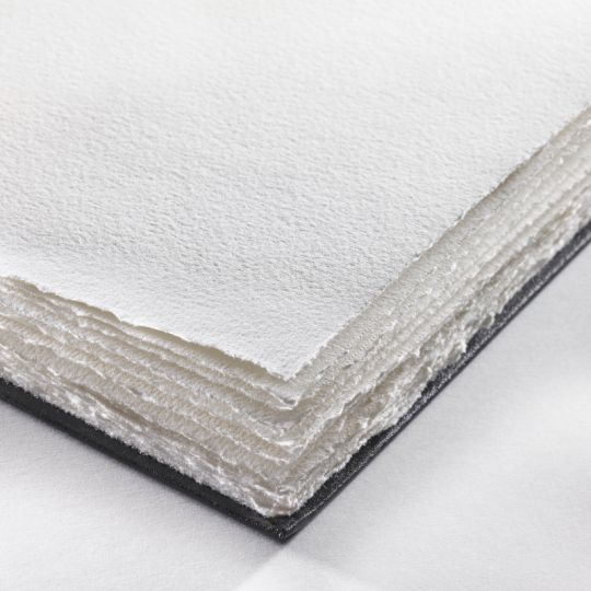 Carnet frangé watercolour book deckle edge Hahnemühle 20,5 x 15,3 Paysage  250g 30f grain fin