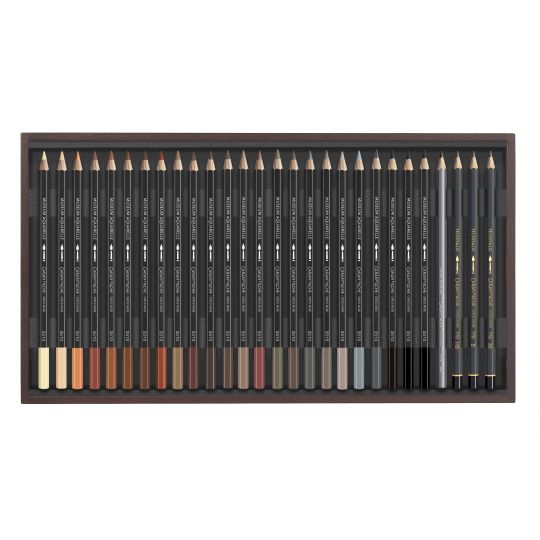 Coffret 76 crayons aquarelle Museum en bois Caran d'Ache