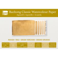 Bloc aquarelle Classic Baohong 12.5x18 300g 20f grain torchon