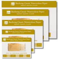 Bloc aquarelle Classic Baohong 15x21 300g 20f grain torchon
