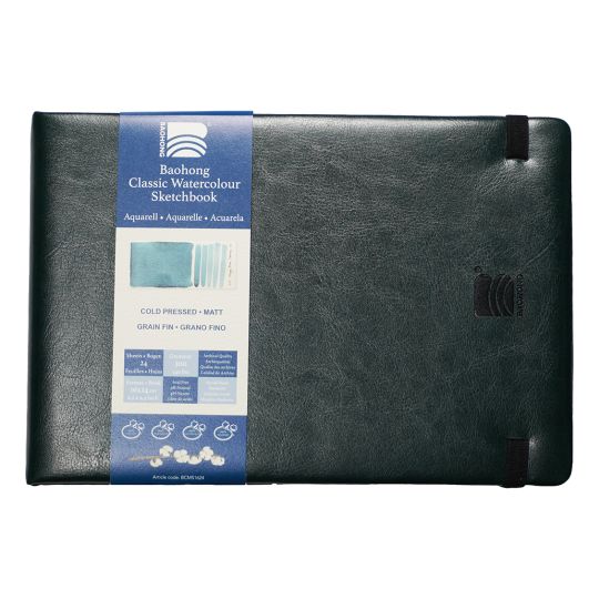 Carnet aquarelle Classic Baohong 16x24 300g 24f grain fin