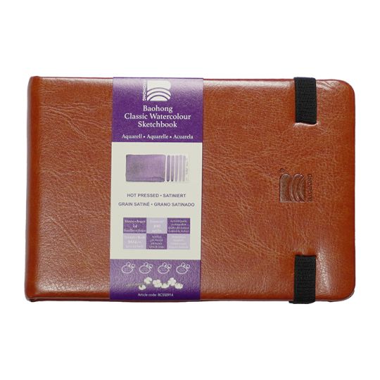 Carnet aquarelle Classic Baohong 9x14 300g 24f grain satiné