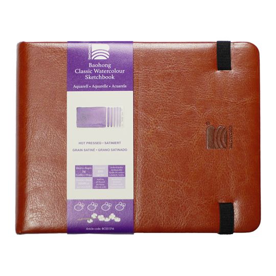 Carnet aquarelle Classic Baohong 12x16 300g 24f grain satiné