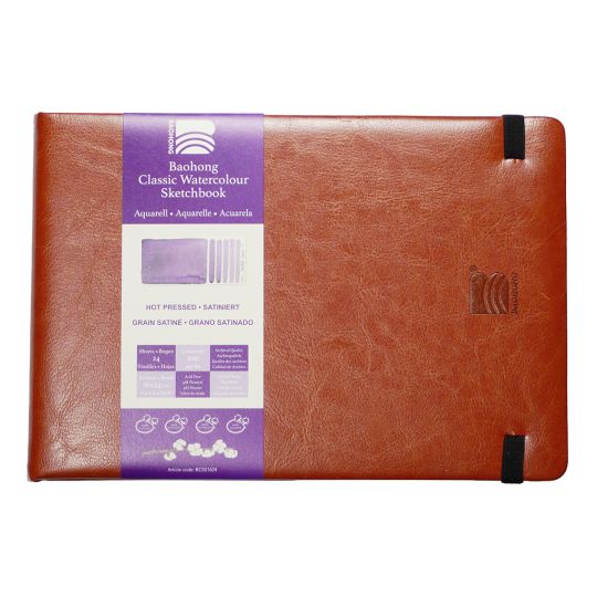 Carnet aquarelle Classic Baohong 16x24 300g 24f grain satiné