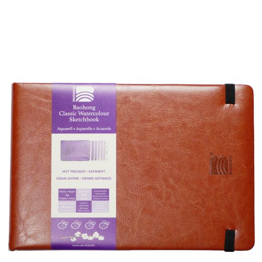 Carnet aquarelle Classic Baohong 16x24 300g 24f grain satiné