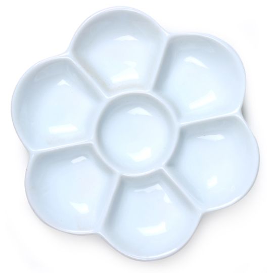 Palette porcelaine 7 creux forme de fleur Ø 12 cm Meeden