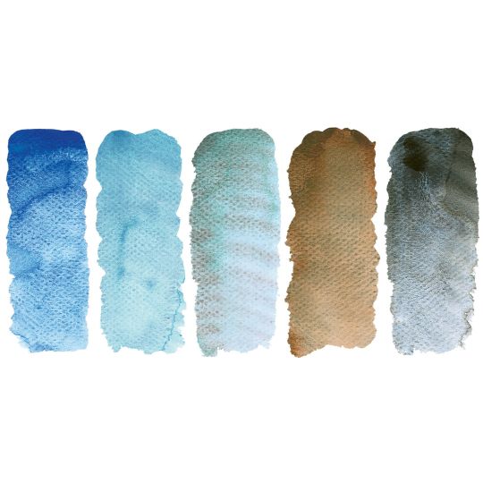 Coffret Glacier 5 tubes 15ml aquarelle super-granuleuses Horadam en bois Schmincke