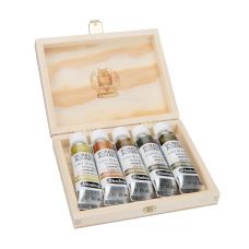 Coffret Désert 5 tubes 15ml aquarelle super-granuleuses Horadam en bois Schmincke