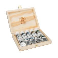 Coffret Brouillard 5 tubes 15ml aquarelle super-granuleuses Horadam en bois Schmincke