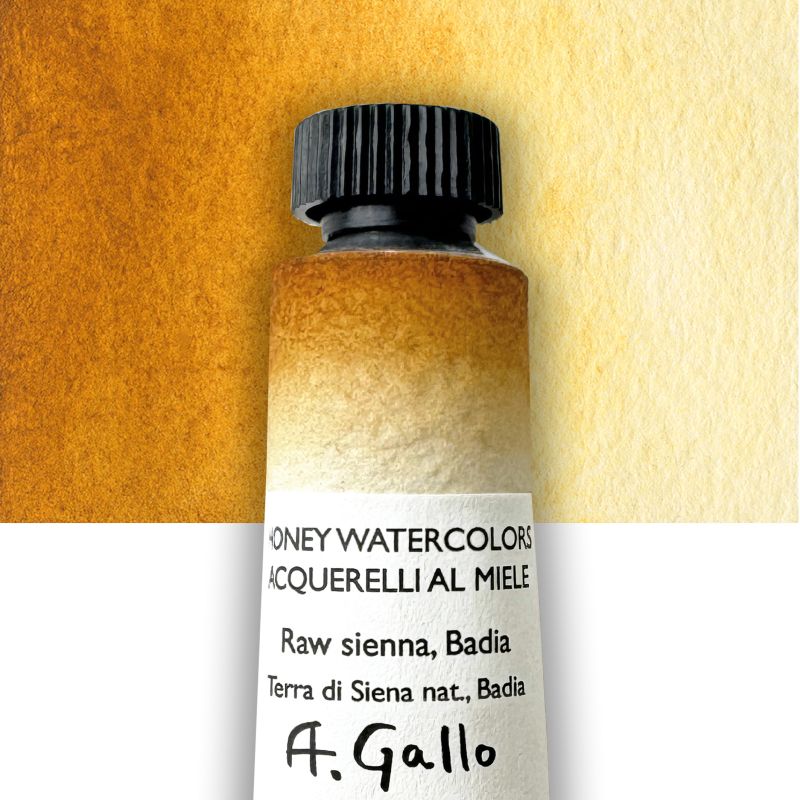 Terre de Sienne naturelle de Badia - Aquarelle Tube 10 ml Gallo