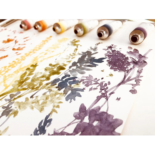 Coffret "Lake pigments" 6 tubes 10ml aquarelles en carton A. Gallo
