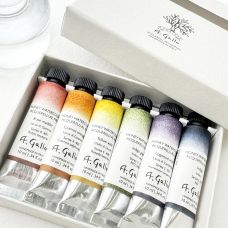 Coffret "Lake pigments" 6 tubes 10ml aquarelles en carton A. Gallo