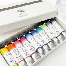 Coffret "Signature" 10 tubes 10ml aquarelles en carton A. Gallo