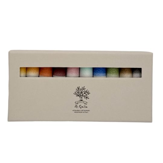 Coffret "Naturale" 10 tubes 10ml aquarelles en carton A. Gallo