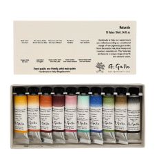 Coffret "Naturale" 10 tubes 10ml aquarelles en carton A. Gallo