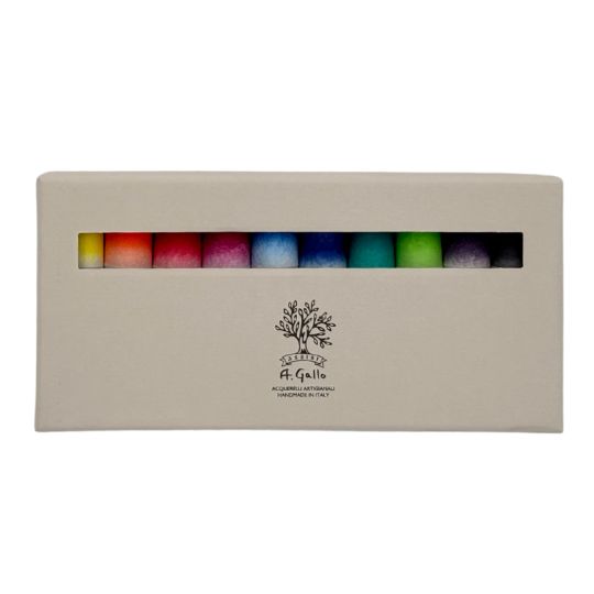 Coffret "Signature" 10 tubes 10ml aquarelles en carton A. Gallo