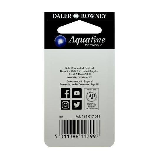 Bleu clair Outremer et Bleu foncé outremer - ½ godets Aquafine Daler Rowney