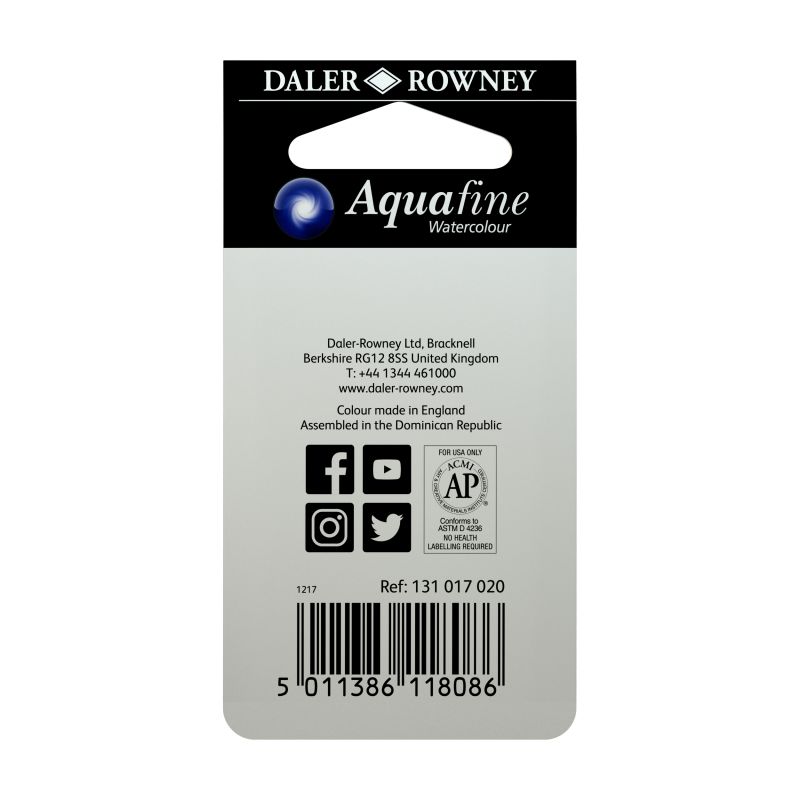 Marron Van Dyck (Imit) et Terre d'Ombre Naturelle - ½ godets Aquafine Daler Rowney