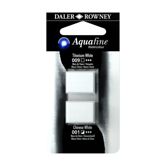 Blanc de Titane et Blanc de Chine - ½ godets Aquafine Daler Rowney