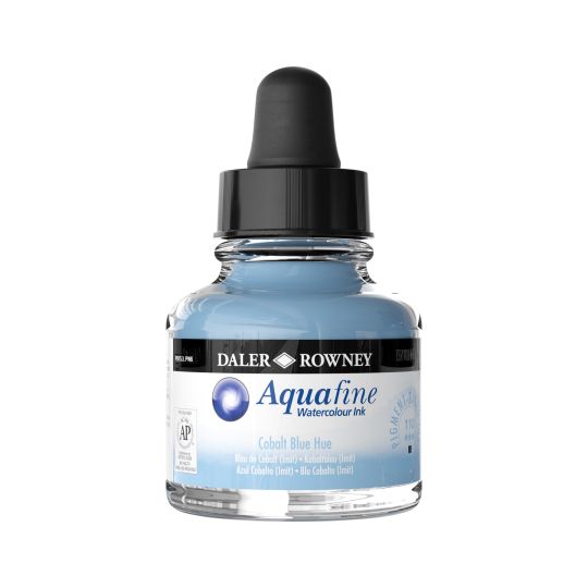 Bleu de Cobalt (Imit) - encre aquarelle Aquafine 29,5ml Daler Rowney
