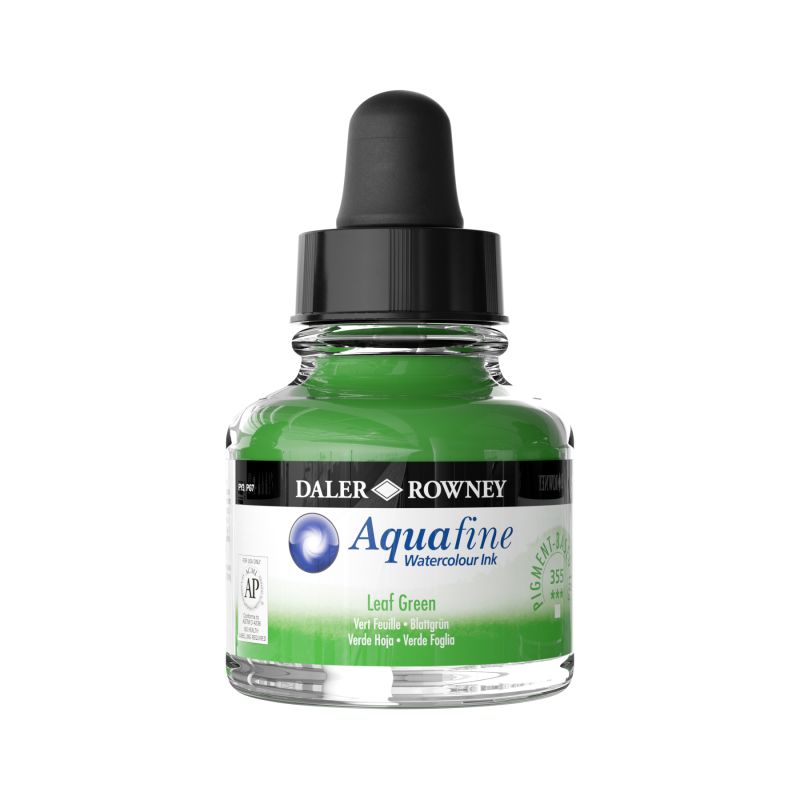 Vert feuille - encre aquarelle Aquafine 29,5ml Daler Rowney