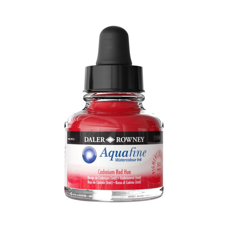 Rouge de Cadmium (Imit) - encre aquarelle Aquafine 29,5ml Daler Rowney