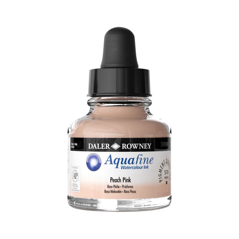 Rose pêche - encre aquarelle Aquafine 29,5ml Daler Rowney