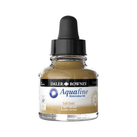 Or imitation - encre aquarelle Aquafine 29,5ml Daler Rowney