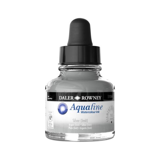 Argent imitation - encre aquarelle Aquafine 29,5ml Daler Rowney