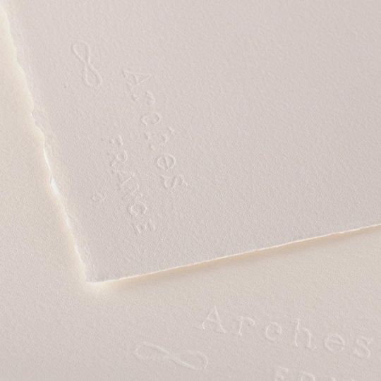 Feuilles Arches 56x76 300g 10f grain fin + Carton à dessin Arches 61x81