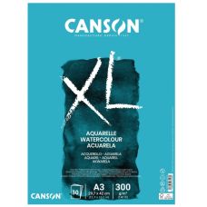 Bloc collé 1 côté XL aquarelle Canson A3 29,7x42 300g 30f grain fin