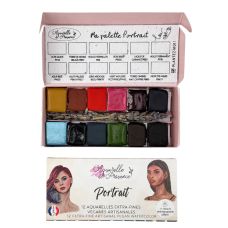 Palette Portrait 12 ½ godets aquarelles extra-fines véganes Aquarelle de Provence