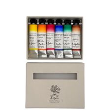 Coffret "Lake pigments" 6 tubes 10ml aquarelles en carton A. Gallo