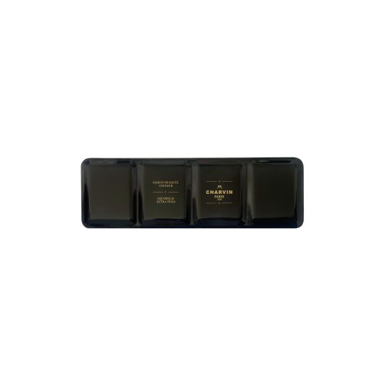 Coffret 24 ½ godets aquarelles extra-fines en métal + pinceau Charvin
