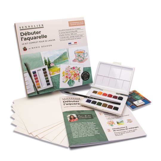 Kit "Débuter l'aquarelle" Matériel et conseils de Marie Boudon par Sennelier