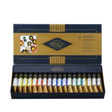 Coffret 18 Tubes 7ml aquarelle mission gold class extra-fines en carton Mijello