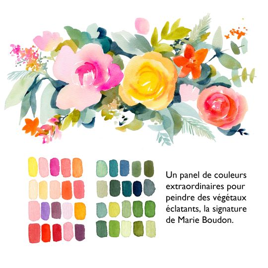 Palette signature Marie Boudon 12 ½ godets aquarelle extra-fine Sennelier