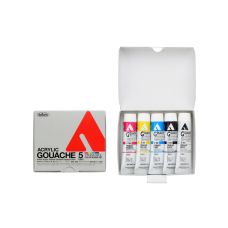 Coffret Primaire 5 Tubes 20ml acrylic gouache en carton Holbein Artists'