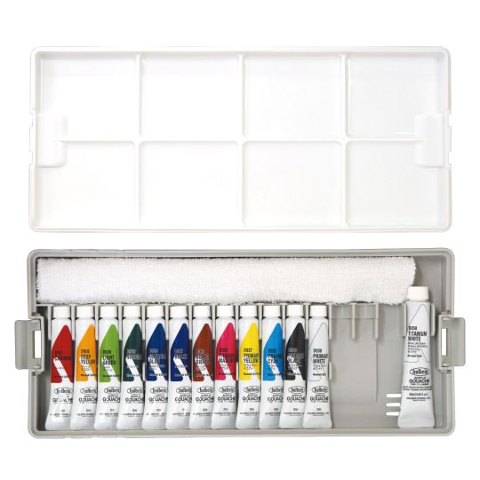 Coffret 12 Tubes 12ml + 1 tube 20ml acrylic gouache en carton Holbein Artists'