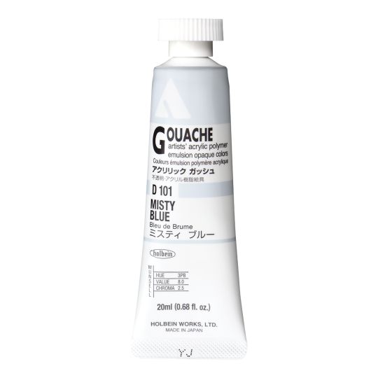 Bleu de brume - acrylic gouache Tube 20ml Holbein Artists '