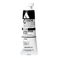 Noir super opaque - acrylic gouache Tube 20ml Holbein Artists '