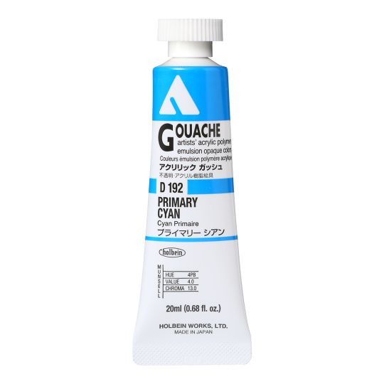 Cyan primaire - acrylic gouache Tube 20ml Holbein Artists '