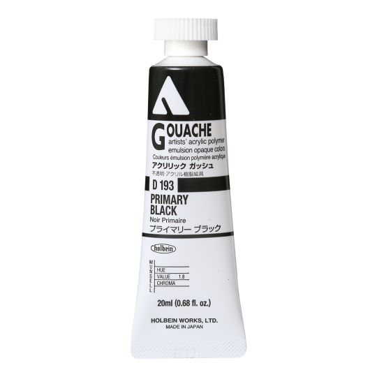 Noir primaire - acrylic gouache Tube 20ml Holbein Artists '