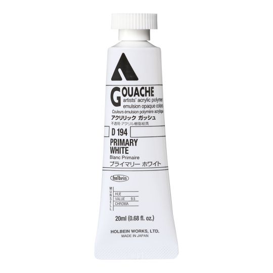 Blanc primaire - acrylic gouache Tube 20ml Holbein Artists'