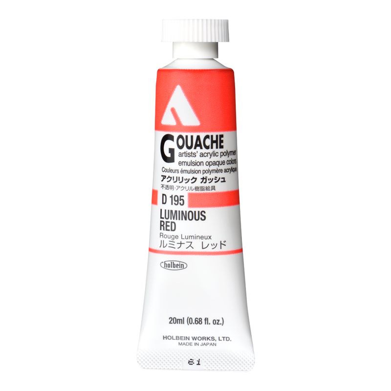 Rouge lumineux - acrylic gouache Tube 20ml Holbein Artists '