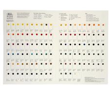 Carte échantillon couleurs réelles 115 couleurs d'aquarelles extra-fines Winsor & Newton
